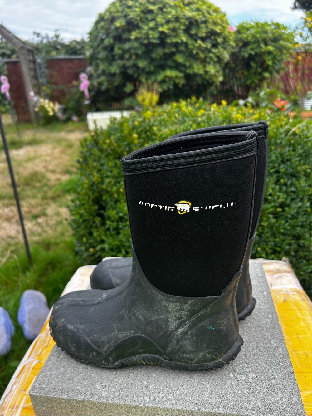 ArcticShield Youth’s Boy Waterproof Insulation Rubber Neoprene Outdoor Boot Sz 3